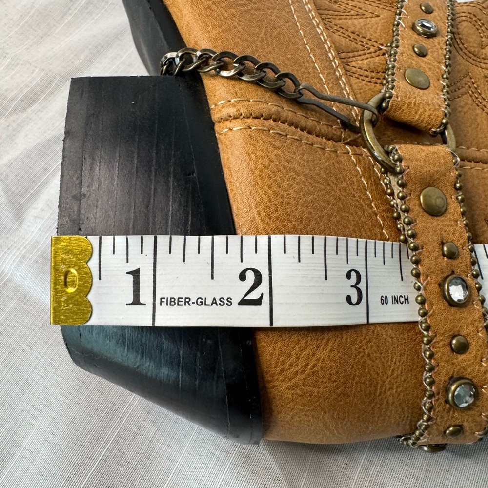 Austin Trading Co. Stylish Tan Cowboy Boots Size 8.5 - Picture 8 of 8